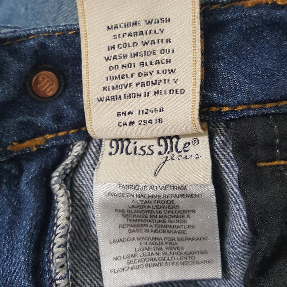 Women's MISS ME Capri Jeans Size  26 Blue - Picture 10 of 11